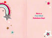 Picture of 4 TODAY BIRTHDAY CARD GREY W/STARS&RAINBOW